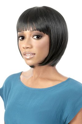 Synthetic medium Wig by Beshe.  10" long, page with long wisp.  Heat resistant Futura fiber.  Longer lasting beauty with quality materials.  Everlast Curls &trade;, keeps perfect shape longer.  Cool comfortable designs for all day wearing.   <a c