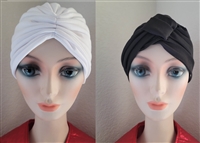 2 Turbans one black, one white as shown. 