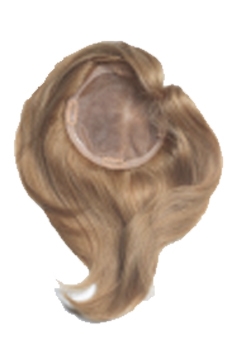 Human Hair Monofilament Topper 16"