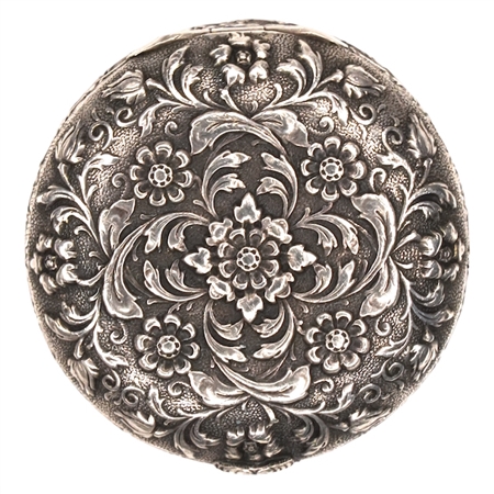 Embossed Compact with Stunning Solitary Sunflower