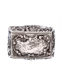 Beautifully-detailed Embossed Sterling Silver Patch Box