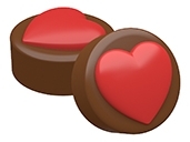 Big Heart Oreo Cookie Chocolate Mold