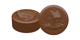 Round Gingerbread House Oreo Cookie Chocolate Mold