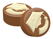 Graduation Cap Oreo Cookie Chocolate Mold