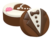 Bride & Groom Oreo Cookie Chocolate Mold
