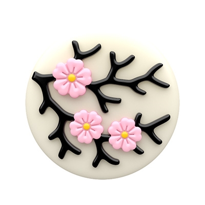 SpinningLeaf Japanese Cherry Blossom Oreo Cookie Chocolate Candy Mold