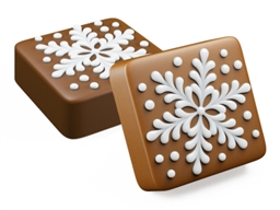 Snowflake S'more Cookie Chocolate Mold