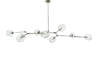 Branching chandelier with Polished nickel Finish