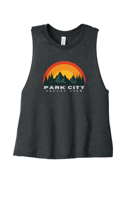 PCSC Mnt. Sun Ladies Racerback Cropped Tank