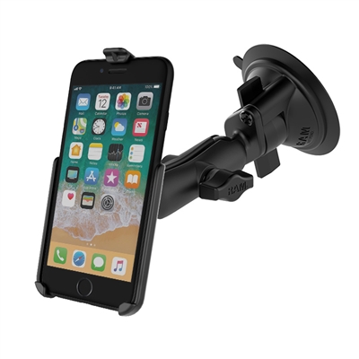 RAM Twist-Lock Suction Cup Mount for Apple iPhone 6 & 7 (1" Ball Mount)