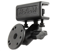 RAM Glare Shield Clamp Double Ball Mount w/ Round Plate