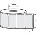 2" x 1" Direct Thermal Labels - 1" Cores