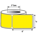 Yellow - 4" x 6" Color Thermal-Transfer Labels