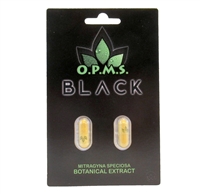 O.P.M.S. Black Kratom Capsules- 2ct