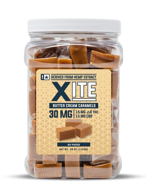 XITE Delta 9 THC/CBD - Buttercream Caramels - 30MG