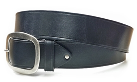 1.5" Leather Belt - Black