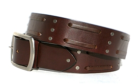 Double Weave Belt - Brown