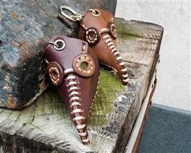 Plague Doctor Leather Key Chain | Lucky Dog Leather