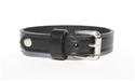 1/2" BLACK Leather Bracelet