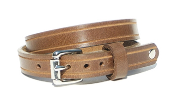 1/2" Crazy Horse TAN Leather DOUBLE WRAP Bracelet