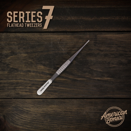 CUSTOM American Bonsai Stainless Steel Flathead Tweezers: Series 7(Needle Removal)