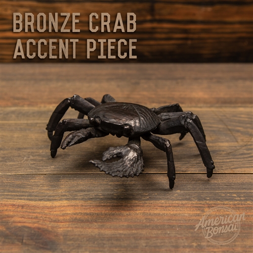 American Bonsai Bronze "Big Claw" Crab Accent Piece