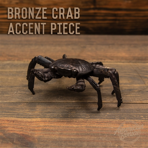 American Bonsai Bronze "Small Claw" Crab Accent Piece