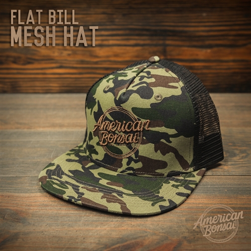 American Bonsai Mesh Hat Flat Bill: Camo