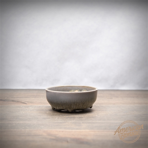 Hand Thrown Bonsai Pot: 3.25" x 1"