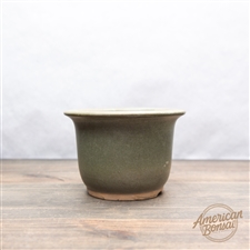 Very Old Hand Thrown Bonsai Pot: 5" x 4"