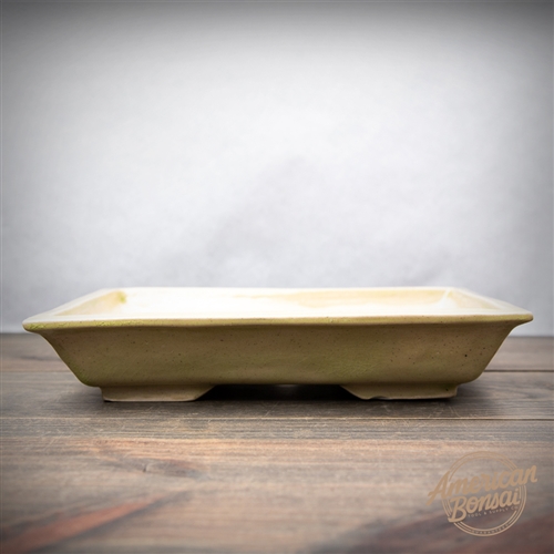 Hand Thrown Bonsai Pot: 10" x 6.75" x 1.5"