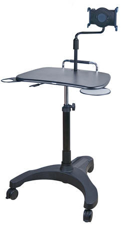 Laptop Cart and Tablet Cart with Sit Stand Height Adjustment