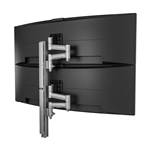 Dual Vertical Monitor Mount for Monitors up to 31 lb