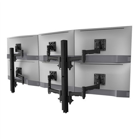 Hex Monitor Desk Mount - 6 Monitors up to 32 inch