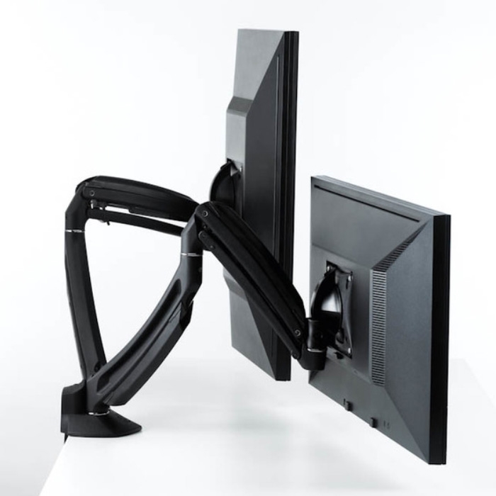 Dual Arm Monitor Mount for Dual Monitors, 2 Link Articulating