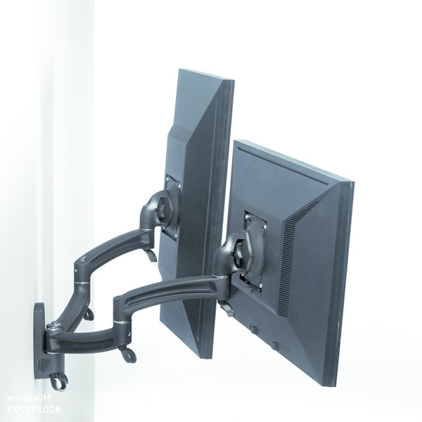 Dual Monitor Wall Mount with 17 inch Extension