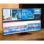 Dual Vertical Widescreen Mount for Large and Curved Displays