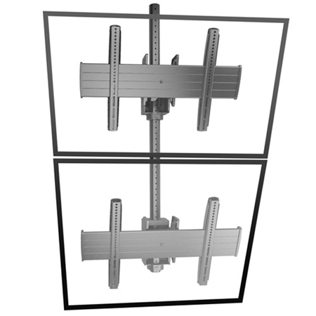 FUSION Dual Vertical Ceiling Mount - 2 Monitor Video Wall Mount for 40 to 55 inch Screens up to 125 lbs.