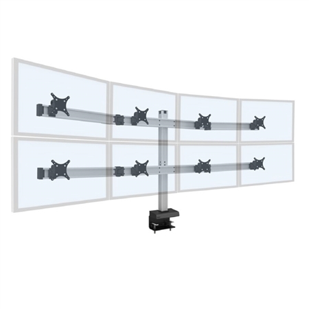 8 Monitor Mount - 4 over 4 Monitor Desk Mount (up to 30 lb monitors)
