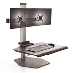 Dual Monitor Sit Stand Workstation