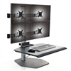 Four Monitor Sit Stand Workstation 2 over 2