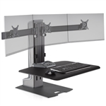 Electric Height Adjustable Triple Monitor Standing Desk