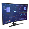 Dual Vertical Widescreen Mount for Samsung 43 and 49 Inch Widescreen Curved Monitors