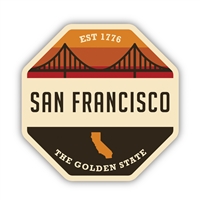 San Francisco The Golden State Sticker