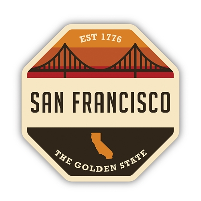 San Francisco The Golden State Sticker