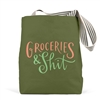 Groceries Shit Olive Tote Bag