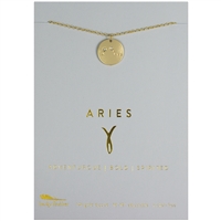 Lucky Feather Aries Zodiac Necklace