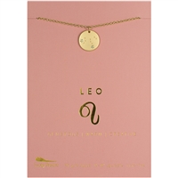 Lucky Feather Leo Zodiac Necklace