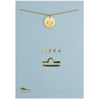 Lucky Feather Libra Zodiac Necklace