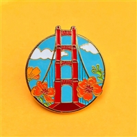 San Francisco Golden Gate Bride Enamel Pin by Brenna Daugherty